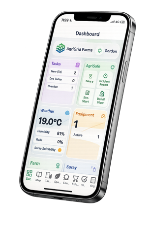 AgriGrid field app on mobile